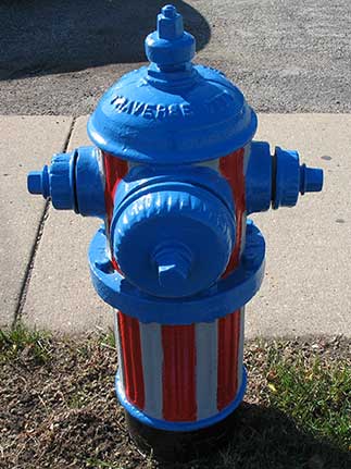 Blue, with Red and White Stripes N. Ardmore and Terrace